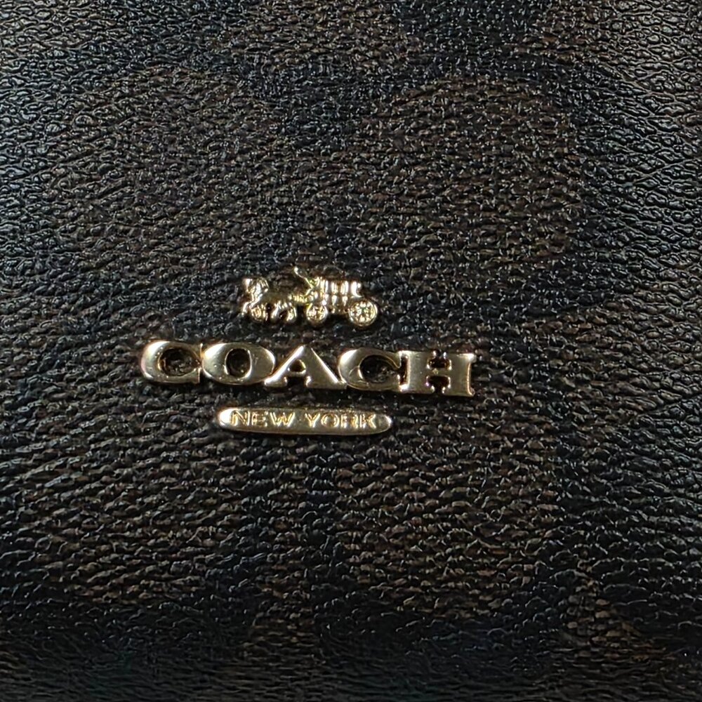 Coach Brown and Black Phone Crossbody - Picture 2 of 5